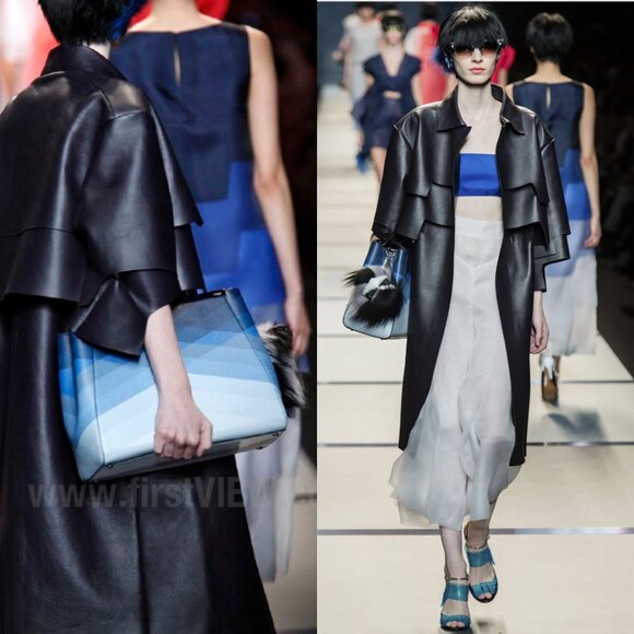 LIMITED EDITION Fendi 2014 Runway 2Jours bag in blue gradient. - Picture 2 of 7
